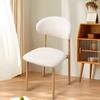 Solid Color Jacquard Split Chair Slipcover Curved Backrest Wood Chair Cover Dust-proof Seat Protector Removable Home Decoration
