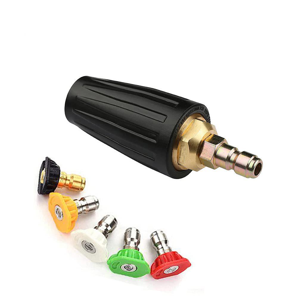 High-Pressure Rotating Turbo Nozzle with 1/4 Quick Connect