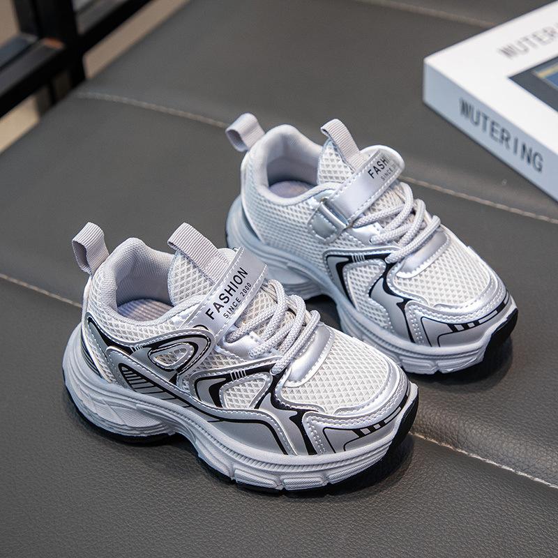 Children's sports shoes spring and autumn new girls' dad shoes breathable mesh lightweight boys running shoes dad shoes