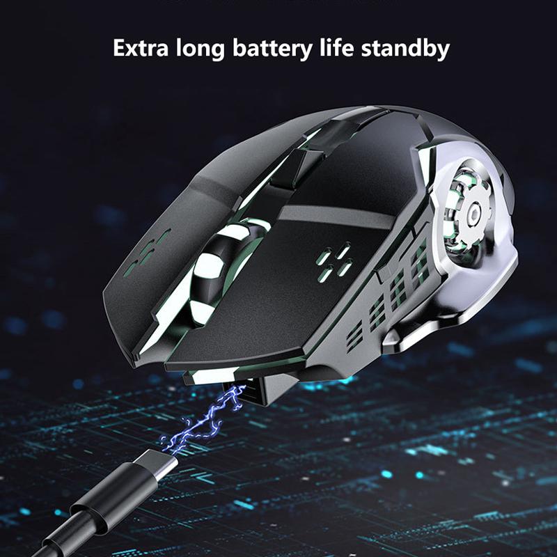 E-Sports Spielmaus Leuchtend Kabelgebunden Kabellos Bluetooth Leise Büro Student Unisex 2.4G Drei-In-Eins Optische Maus