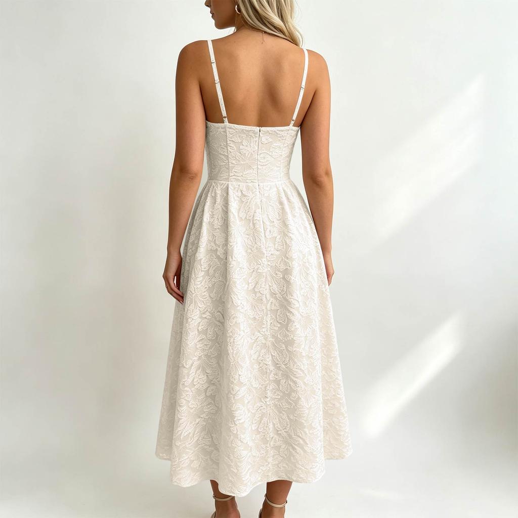 Backless Midi Dress for Women Elegant Sleeveless Sundresses for Women Casual Dresses for Women Vacation Outfits for Women Maxi Dresses for Women