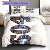 S04 Pattern Bedding Home Decoration Birthday Gift ( 1 duvet cover + 2 pillowcase, without core),fan merchandise.