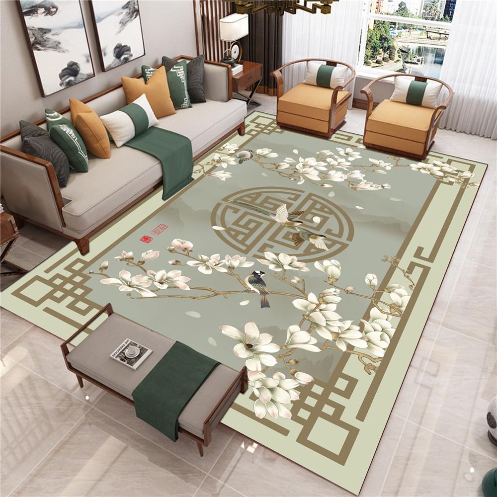 New Chinese Style Living Room Carpet Chinese Style Sofa Coffee Table Mat Bedside Classical Style Carpet
