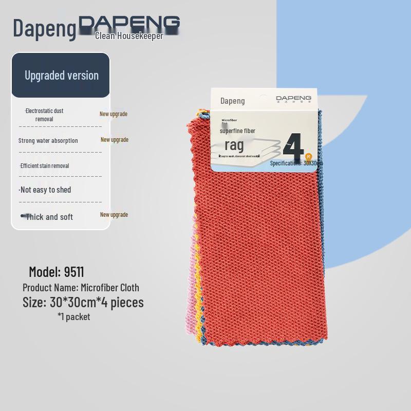 Oil-Repellent Lint-Free Dish Cloth – Absorbent & Thick Scouring Pad for Strong Stain Removal