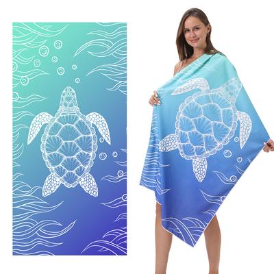 2026 Microvezel Strandlaken Digitale Print Verbleekt Niet Absorberende Badhanddoek