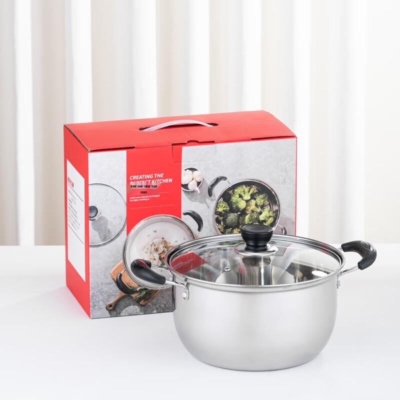 Xiao Yue Ya 24cm 201 Stainless Steel Induction & Gas Soup Pot