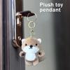 Plush Animal Keychain Soft Stuffed Toy Pendant Cute Small Doll Accessory for Bags and Keys with Durable Metal Ring and Clip Attachment