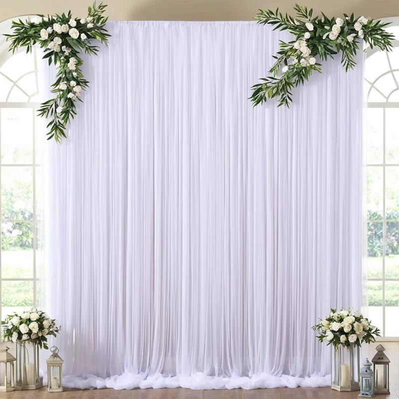 Outdoor Wedding Arch and Chair Mesh Decoration