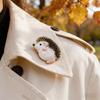 Delicate Drip Glaze Hedgehog Pin Elegant Jewelry Item For Clothing Accent Accessories Handmade Gift For Friend