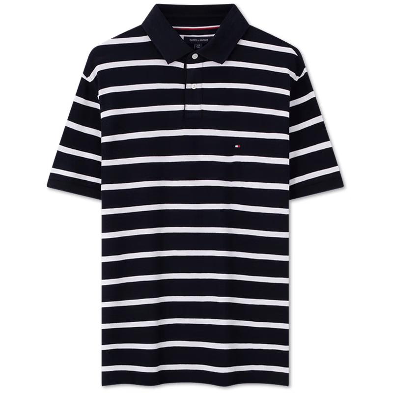 Tommy Hilfiger Men s Striped Pique Polo Shirt S
