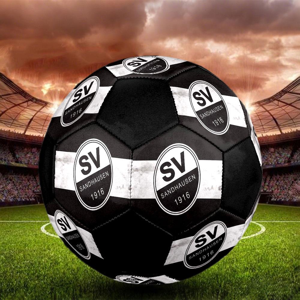 1PC SV Sandhausen Size 5 Soccer Ball PrahaIndoor Soccer Ball Colorful All Ages Machine Stitched PVC Competition Ready Durable High-Bounce