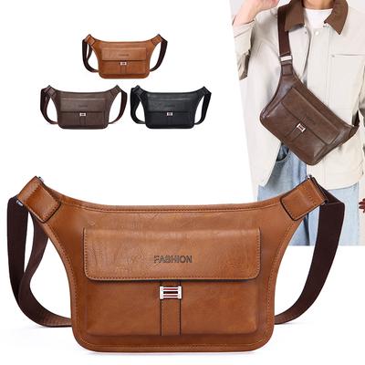 New Men's Vintage Chest Bag Waterproof Large Capacity Crossbody Single Shoulder Bags with Sport Small Messenger Bags