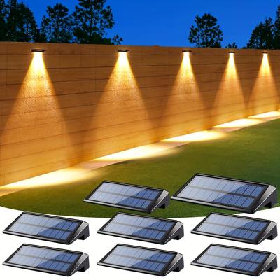 4/8 Pack Solar Wall Light Outdoor Waterproof Wall Mounted Courtyard Sun Lamp for Porch Fence Backyard Deck Corridor Lighting