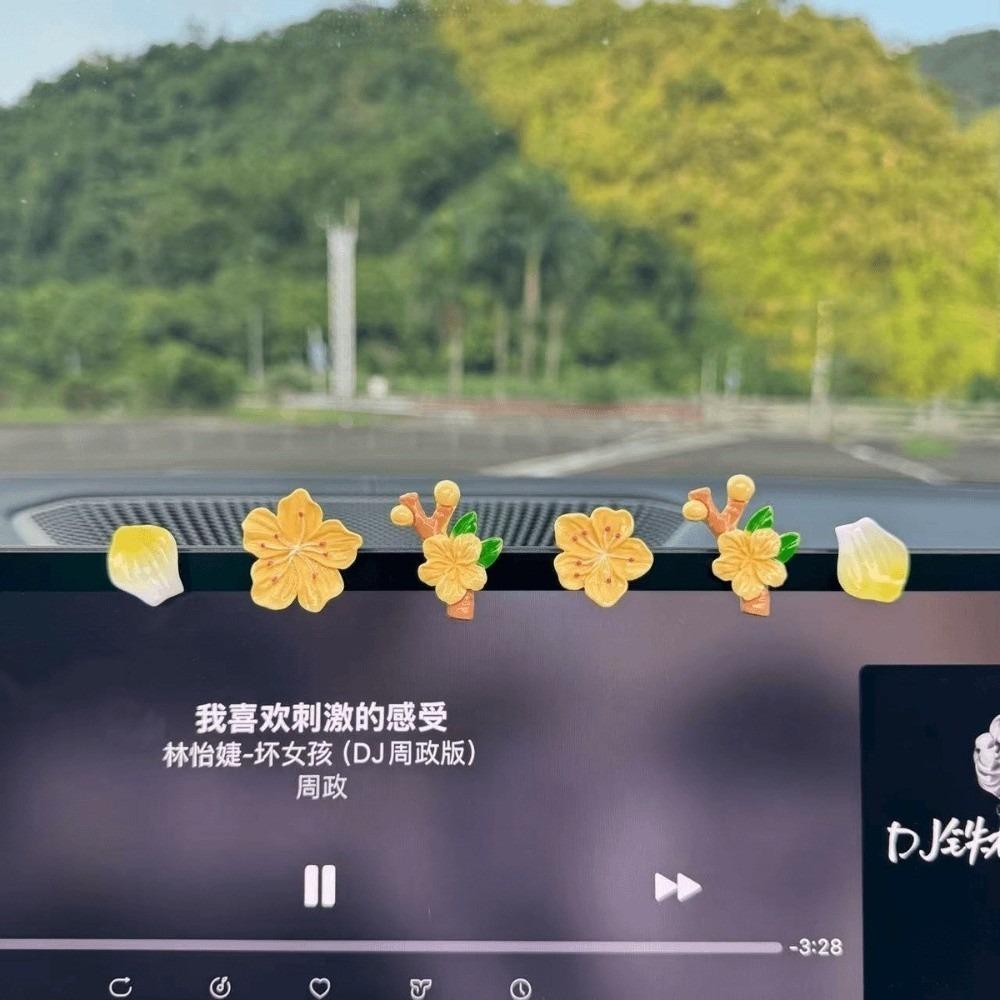 5/8/16/32PCS Peach Blossom Car Decoration Cute Refrigerator Sticker for Home Decoration B-5PCS