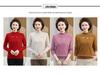 Mom's Wool Cardigan: Women's Fashionable Cashmere Blend Semi-High Neck Knitted Sweater for Autumn/Winter