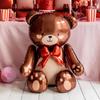1pc3D Cute Cartoon Embracing Bear Aluminum Film Balloon for Birthday Party, Valentine's Day, Bridal Gift Party, Wedding, Shower