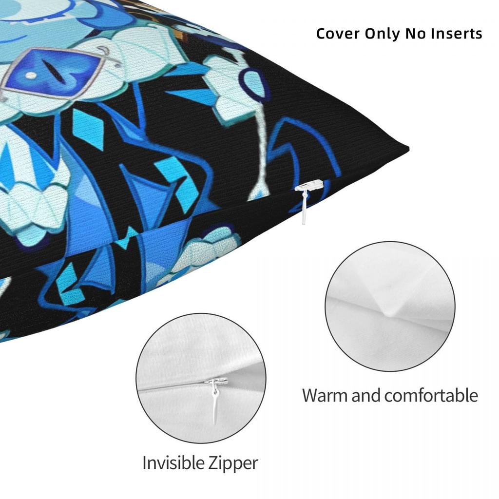 Shadow Milk Cookie Run Kingdom Pillowcase Polyester Cushion Cover Gift Cute Cartoon Throw Pillow Case Cover Home Zipper 40X40Cm