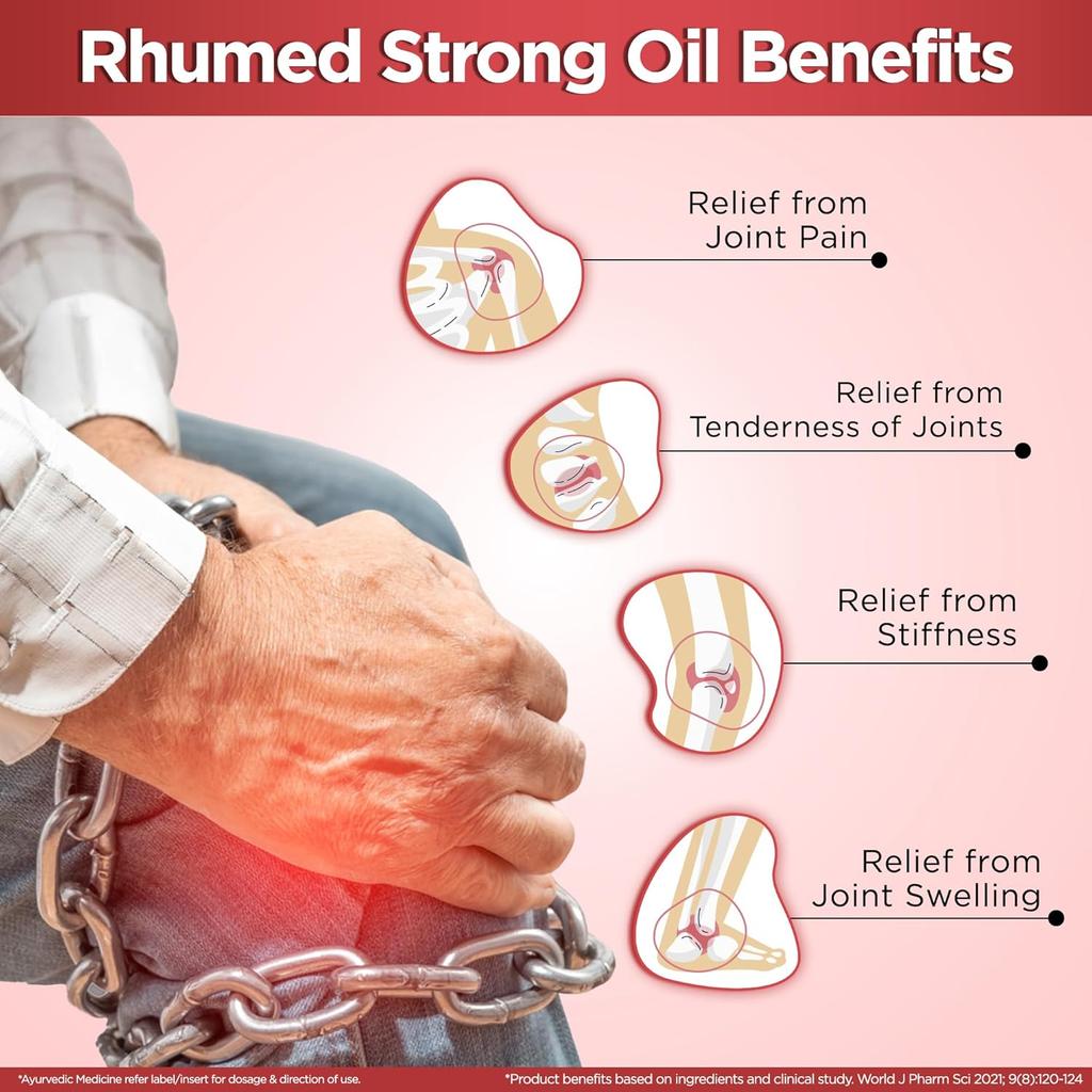 Multani Rhumed Strong Oil 60 Ml Joint Massage Oil For Stiffness Relief Body Care Fast Absorbing Non Sticky Daily Use