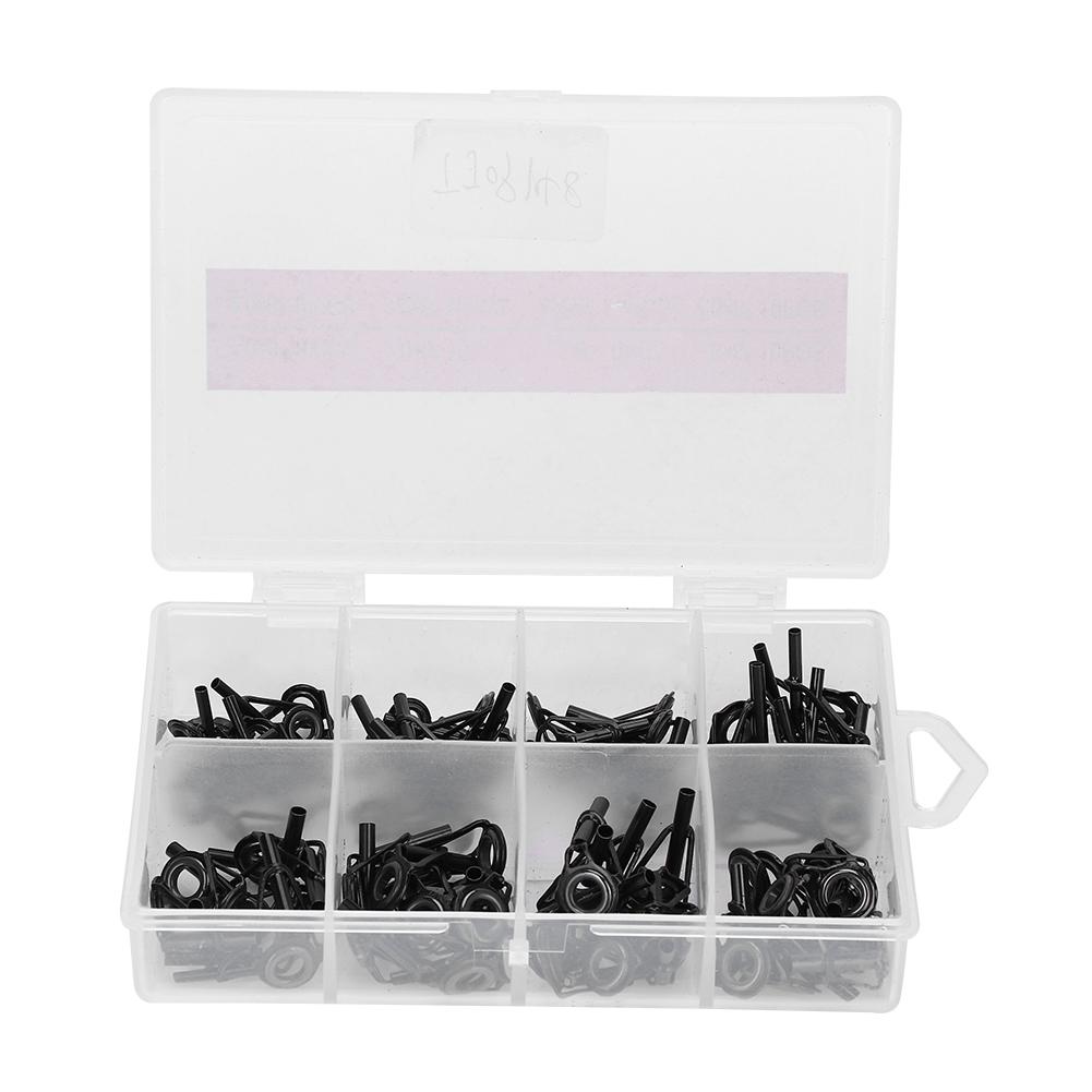 80 Stück Edelstahl 8 Größen Angelrutenringe Spitzen Ösenring Meeresangelrute Schnurführung