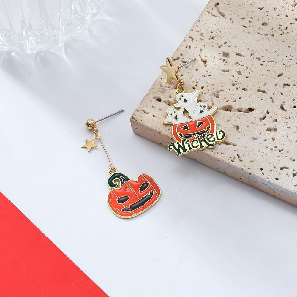 Cat Ghost Ear Studs Star Pumpkin Dangle Earrings Fashion Halloween Earrings  Party