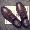 New Men Dress shoes formal shoes men's Handmade business shoes wedding shoes Big Size Genuine Leather Lace-up Male iokl9