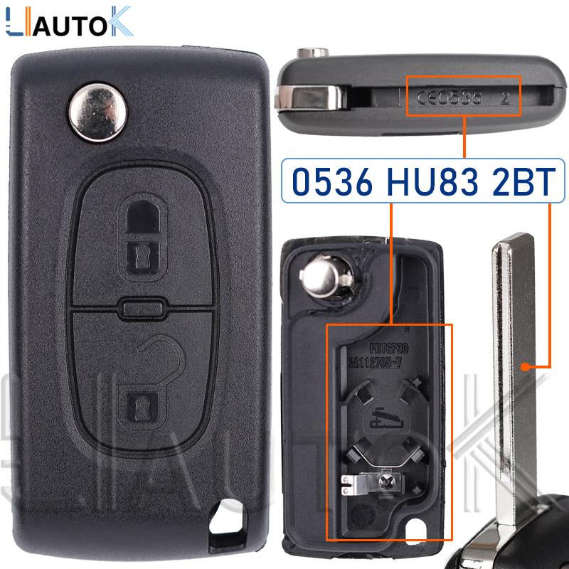 Smart Remote Key Case For Peugeot 207 307 308 407 607 807 For Citroen C2 C3 C4 C5 C6 2/3 Buttons Auto Flip Folding Car Key Shell