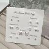 7PCS Mini Butterfly Earrings Y2K Alloy Animal Heart Earring Multiple Pairs of Women's Earring