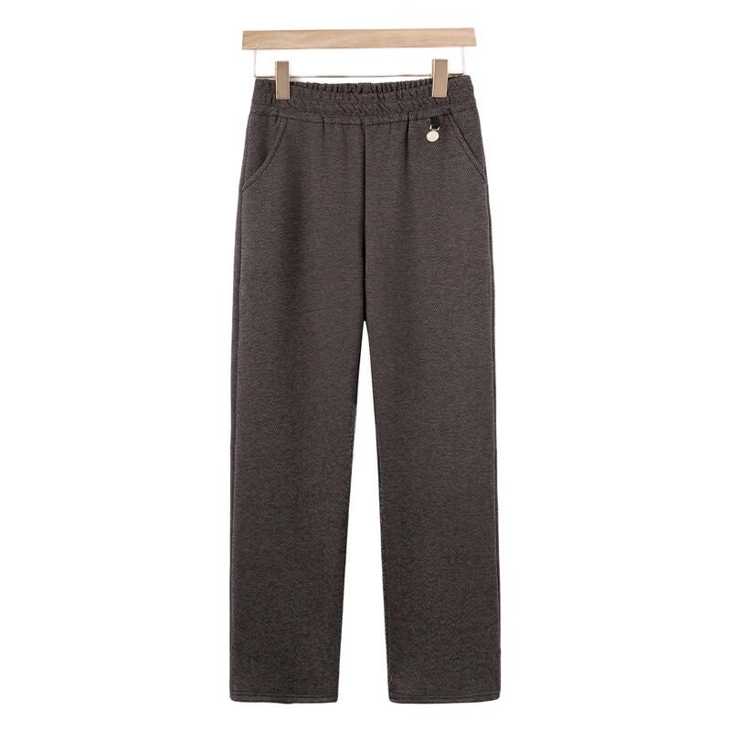 LangSha Mid-Aged Women's High-Waist Straight-Leg Pants