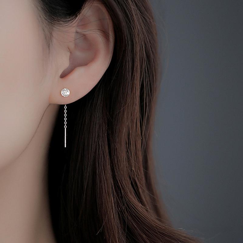 

1шт циркон ушные провода сердце звезда серьги длинный темперамент универсальная кисточка