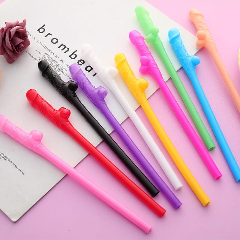 Hens Party Accessory Drink Plastic Willy Dick Dicky Straws Novelty Nude Straw