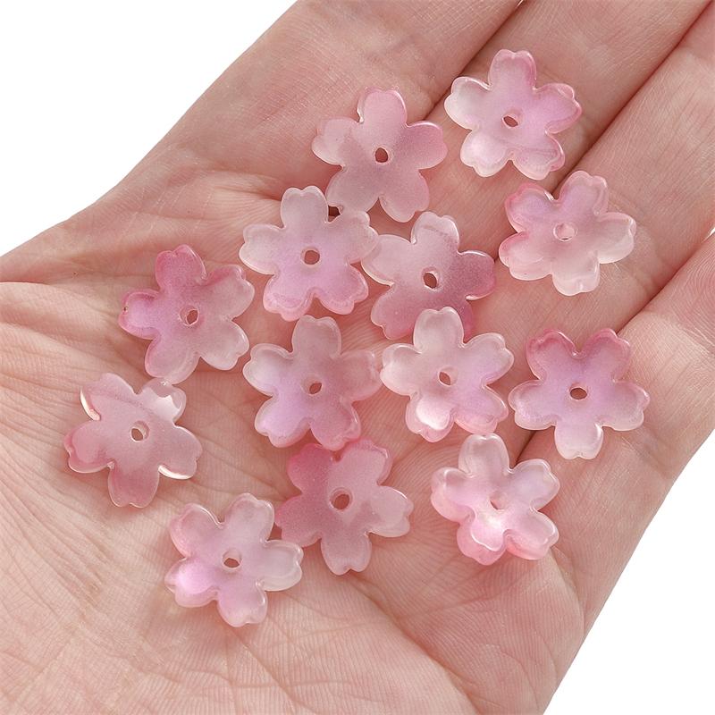 

10шт хрустальные бусины цветок свободные бусины-разделители для изготовления ювелирных изделий DIY браслет ожерелье 11mm розовый