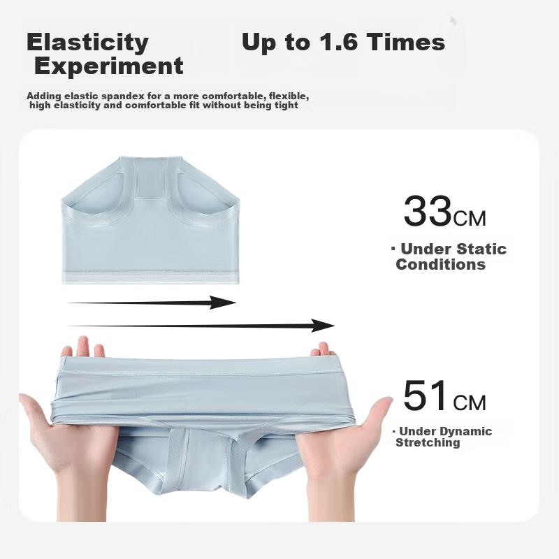LangSha Modal Women's Underwear, Seamless 7A Mulberry Silk Antibacterial Crotch Breathable Panties, Mid-Rise Comfortable Triangle Briefs for Wome