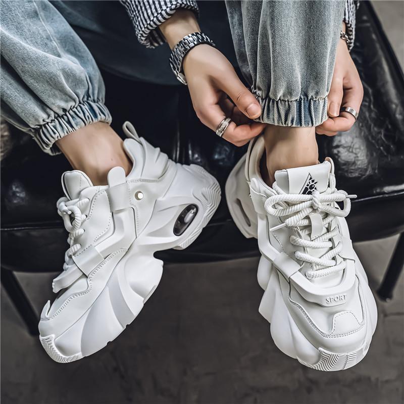 Men Platform Sneakers Outdoor Running Sports Shoes Persalized Design Trainers High Quality Breathable Lace Up Sneaker For Male