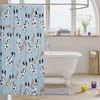 Dog Waterproof Shower Curtains,Cartoon Animal Bath Curtain For Kids Boys Girls Children,Dog Bone Cute Pet Shower Curtain Spotted