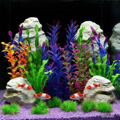 Mikro-Dekorationsornamente, künstliche Wasserpflanzen, Fischtank, Wasserpflanzen aus Kunststoff, Aquarium-Simulation, Wasserpflanzen