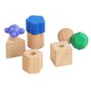 Wooden Montessori Early Learning Screw Building Blocks Shape Toy For Kids Handeye Coordination Development