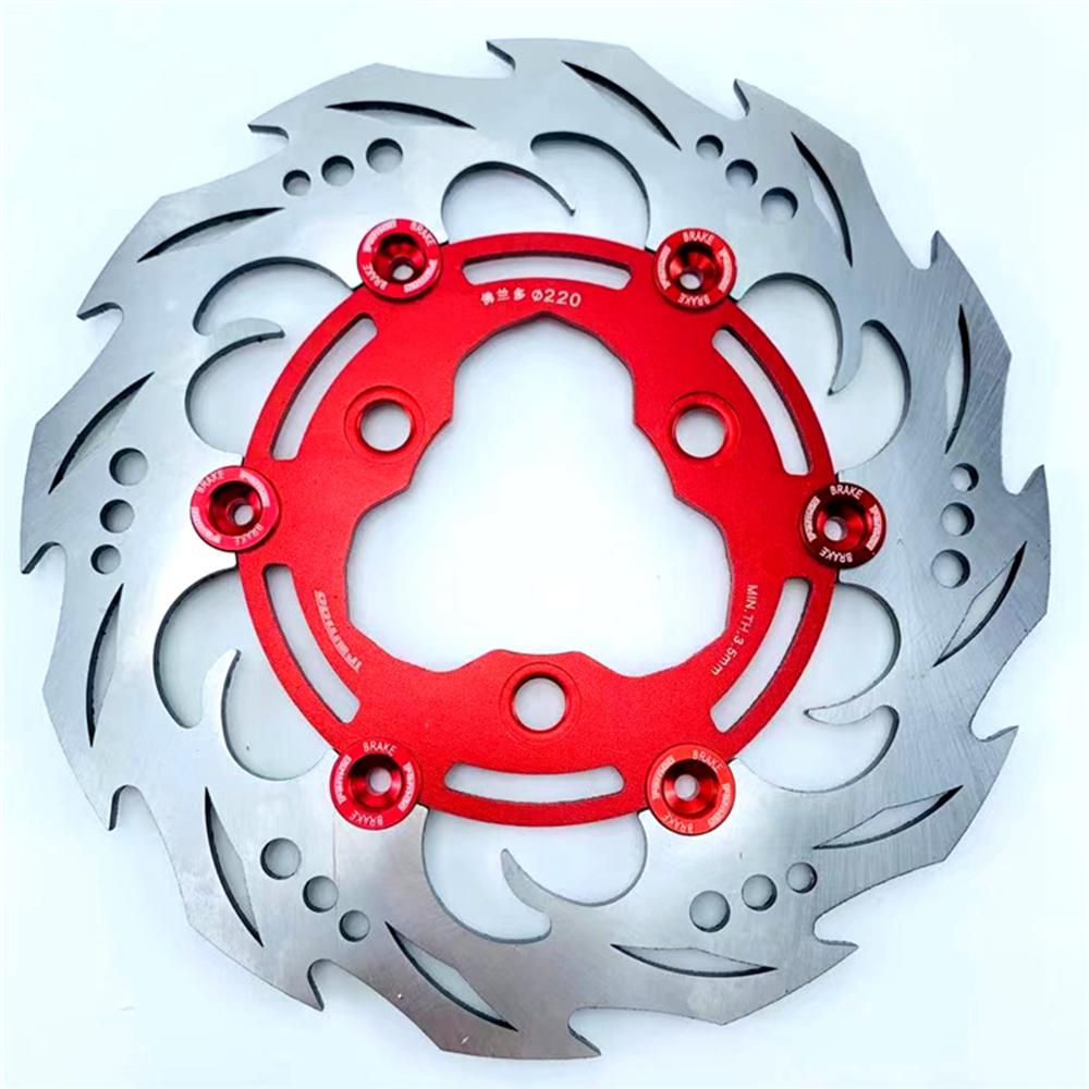 220mm U/min Motorrad Aluminiumlegierung Schwimmende Bremsscheibe 3/4 Loch 70/55mm Universell Vorne Hinten Rotor für Yamaha Roller Niu