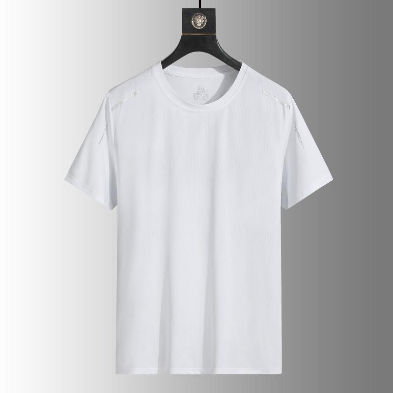 Short Sleeve T-Shirt Men'S Summer Thin Mesh Ice Silk Loose Top Half Sleeve Men'S Casual Large Size T-Shirt Quick Drying T