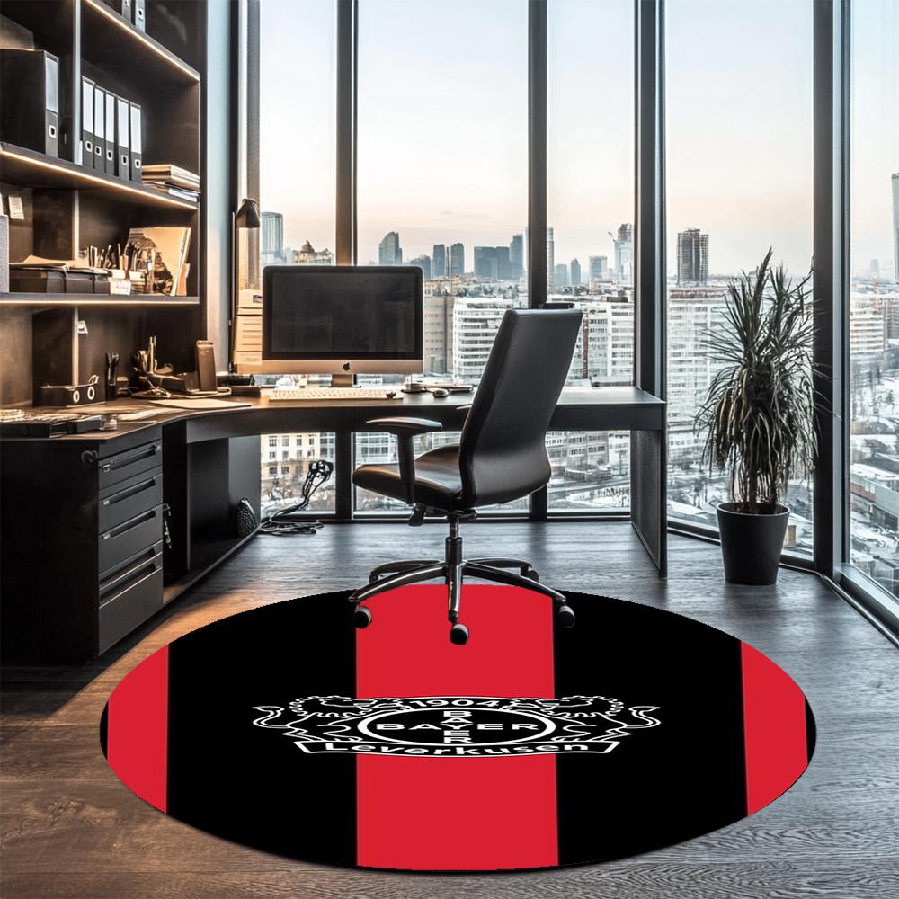 Bayer Leverkusen Printed Round Rug Carpet Chair Rug Area Rug Entryway Doormats,for Office Chair Living Room Bedroom Kitchen Room.