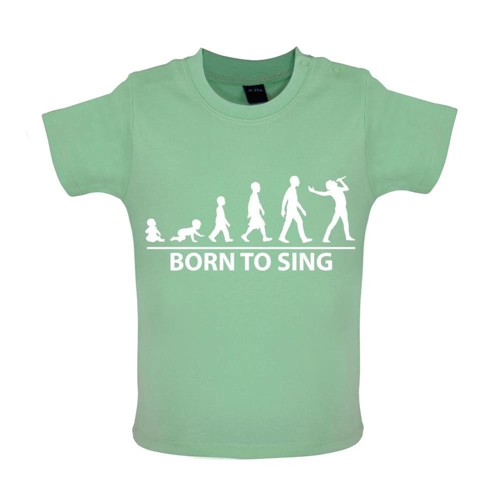 Born To Sing -Baby Kids Boys Girls Unisex T-Shirt / Romper Tees Top- Singer Singing Music Musical Musician 160