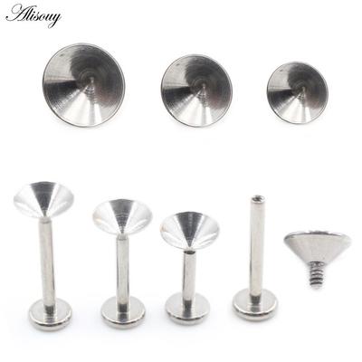 Alisouy 1 Stück G23 Titan Trichter Schraubgewinde Ohr Tragus Helix Bar Labret Lippenring Knorpel Ohrstecker Piercing Körperschmuck