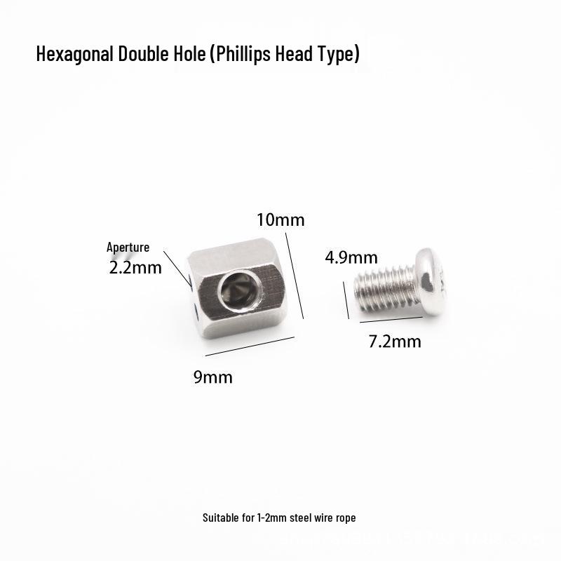 Adjustable Double Hole Steel Wire Rope Lock Connector