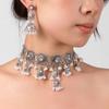European Retro Tassel Necklace and Earring Set for Women