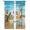 Wild Animals In The Field Sheer Curtains for Living Room Transparent Tulle Window Curtain Bedroom Kitchen Home Decor Veil Drapes