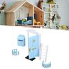 Wooden Door Set Exquisite Workmanship Vivid Details Saturated Color Tiny Wooden Tooth Fairy Door for 1:12