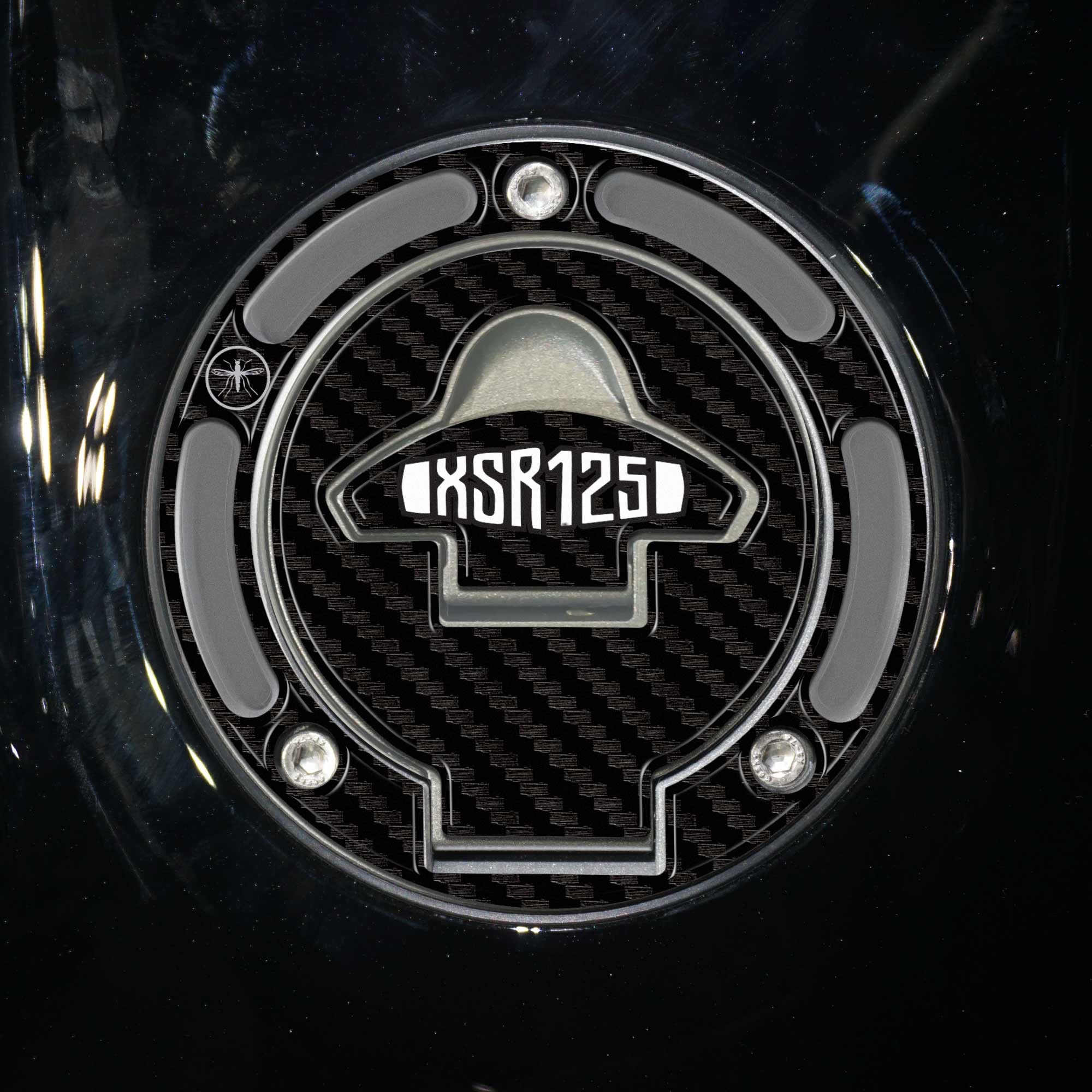 labelbike - Resin Adhesive 3D Sticker Tank Cap Protection Compatible with Yamaha XSR125 2021-2022 tank cap