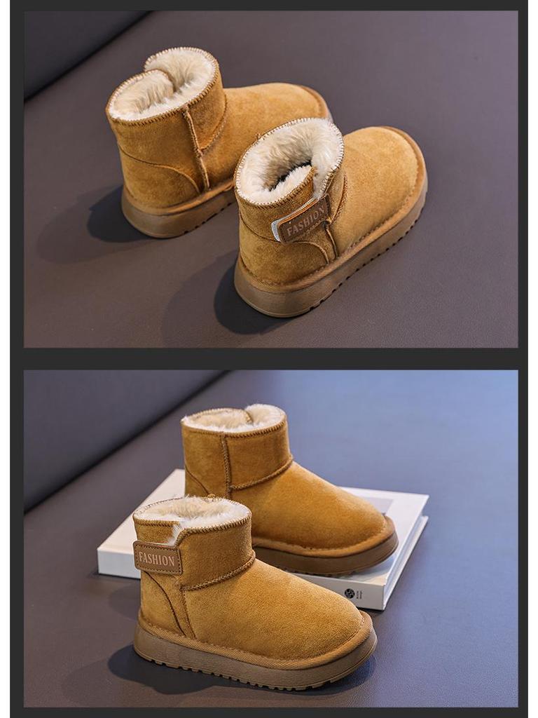 Winter Non-Slip Snow Boots for Kids - Velvet-Lined Warm Outdoor Footwear for Boys and Girls