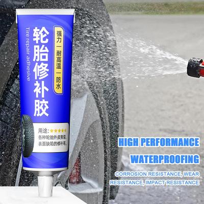 Universal Car Tire Repair Glue Liquid Strong Rubber Glues Instant Strong Rubber Wear-resistant Leather Non-corrosive Black T0S7
