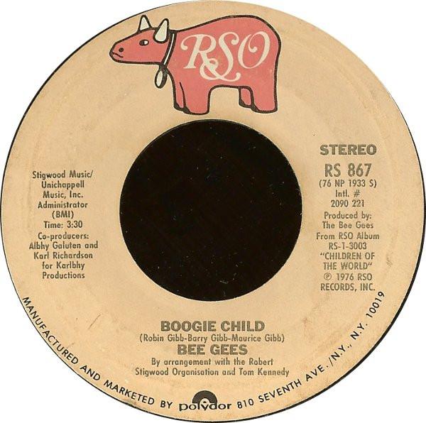 

7inch Record BEE GEES - Boogie Child RS867 RSO 1976 UK Soul/Funk Used