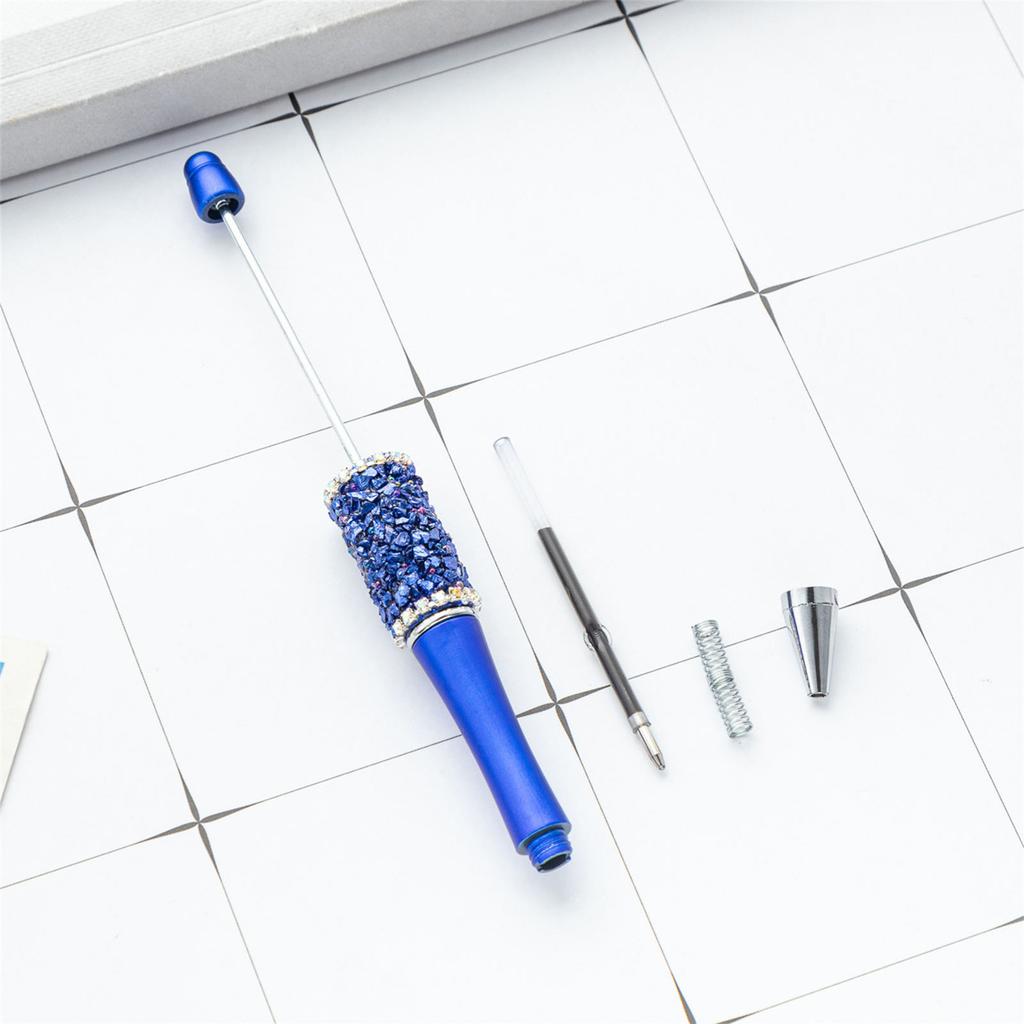 6Pcs Rhinestone Bead Ballpoint Pens Retractable Ballpoint Pen Write Smoothly Novelty Writing Pen for Student Game Reward
